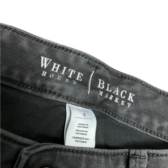 Women's Black Jeans with Embellishment WHBM Size 8 EUC - Picture 7 of 7